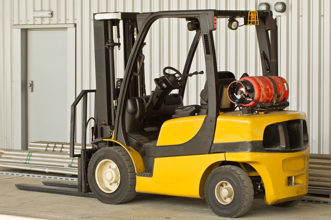 commercial propane delivery forklift with propane