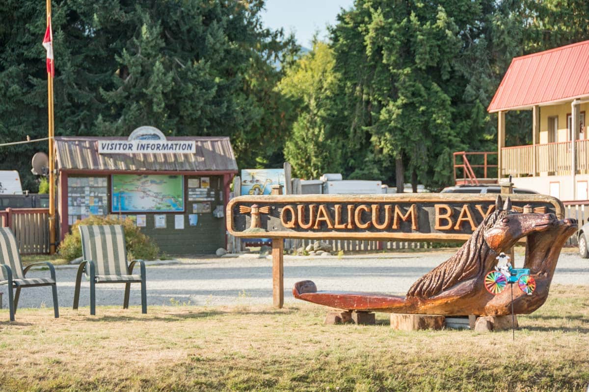Qualicum Bay visitor information sign